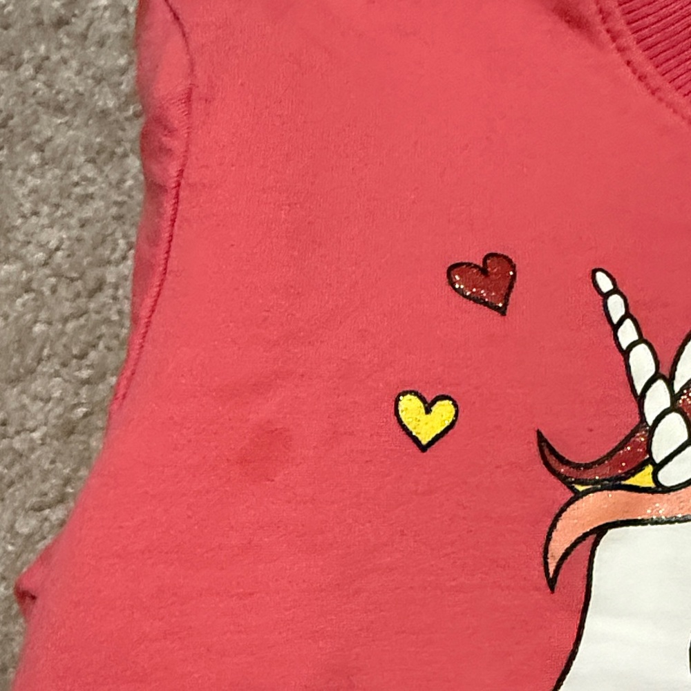 6T Unicorn Sweatshirts Set - Gray and Pink - Picture 5 of 6